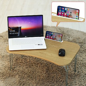 다용도 황토테이블 핸드폰꽂이 라운드상 600X400